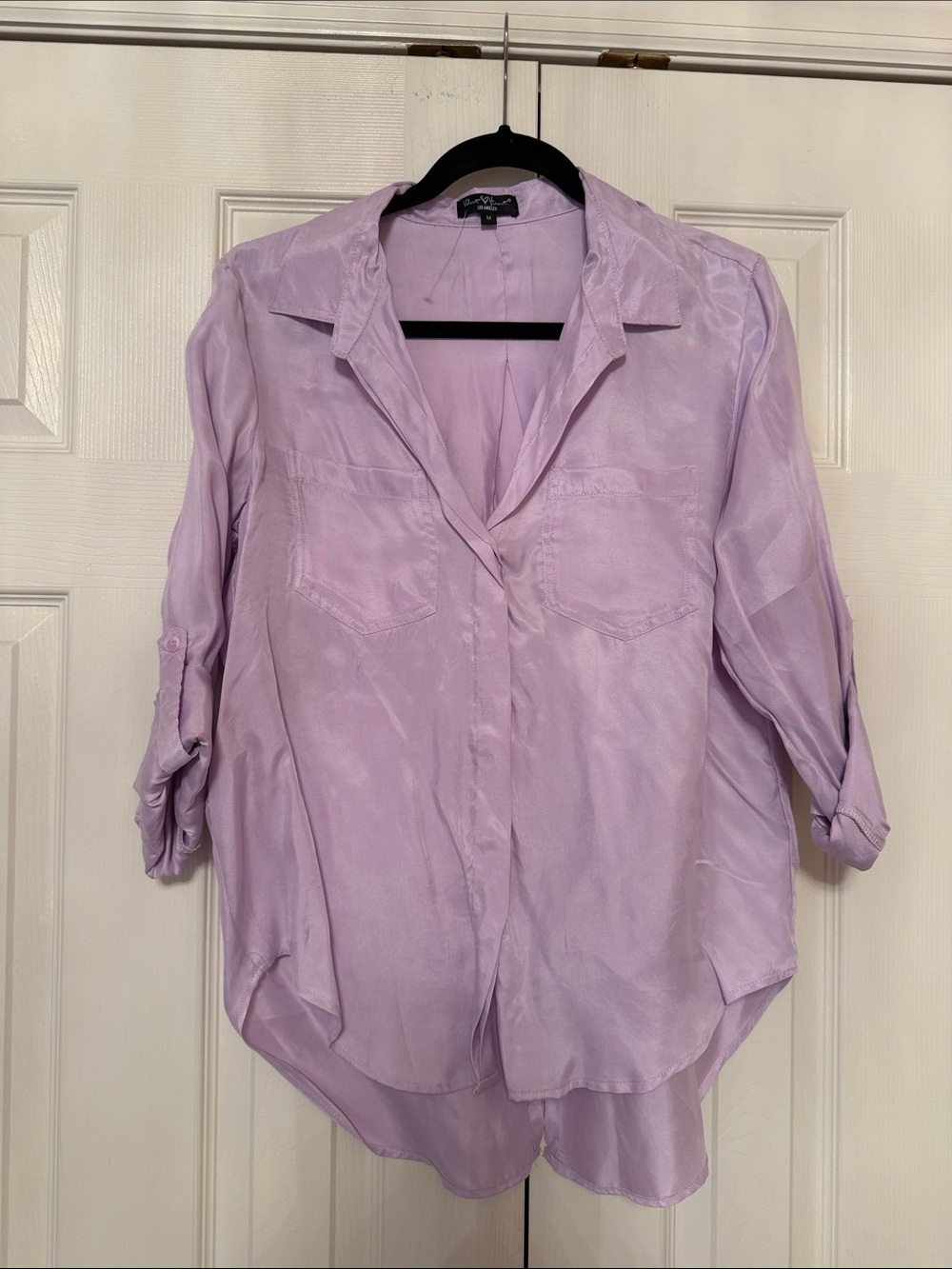 Velvet Heart Lavender Button-Front Relaxed Blouse